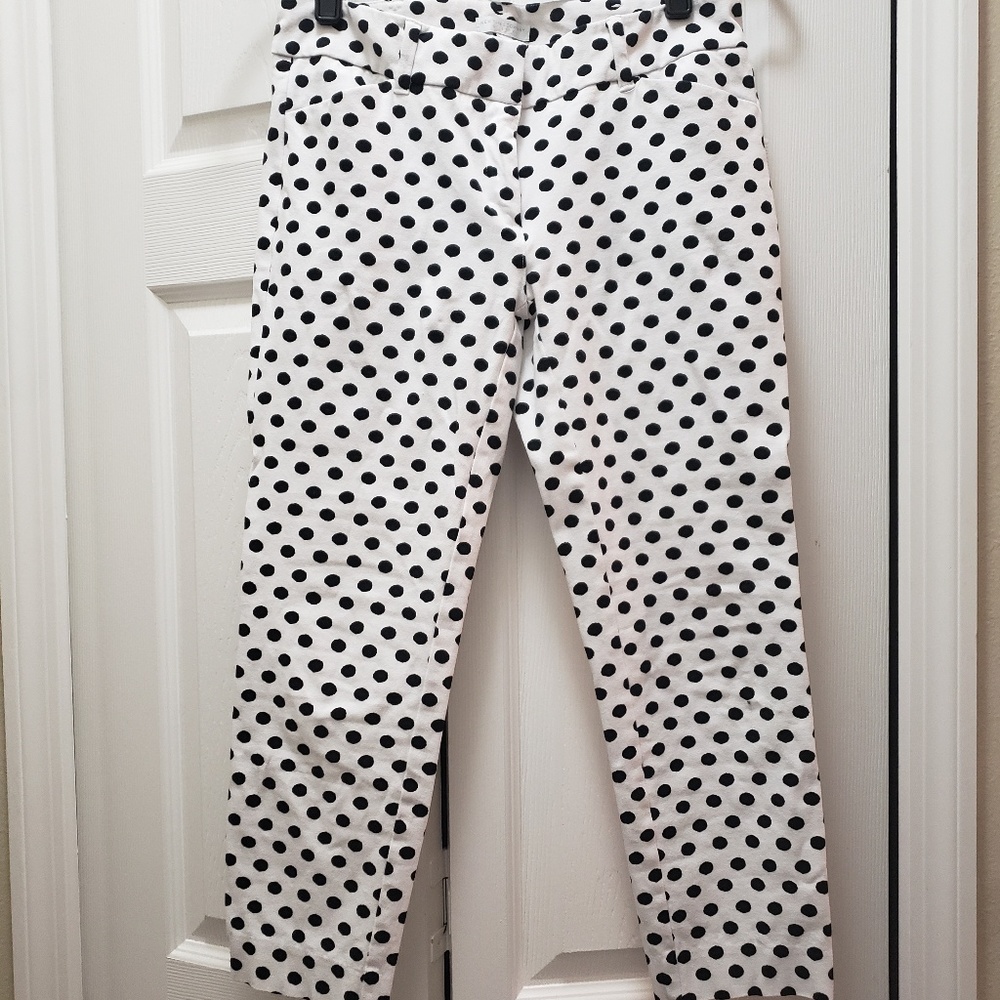 New York & Co Polka Dot Ankle Length Trousers